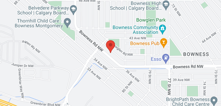 map of 8336 BOWNESS RD NW